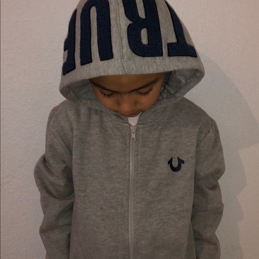 Boys True Religion Zip Up Sweater